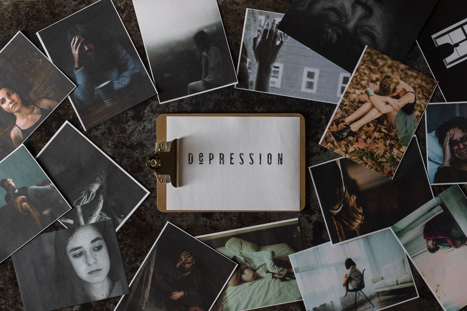 Depression, a bunch of pictures with the word depression on them